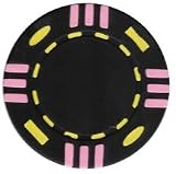 Real Clay 12 Striped Tri Color Poker Chips, 25 14 gram Black Poker Chips