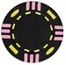 Real Clay 12 Striped Tri Color Poker Chips, 25 14 gram Black Poker Chips
