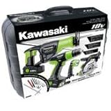 Kawasaki 840108 Black 18-Volt 4-Piece Cordless Combo Kit