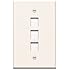 ONQ/ Legrand WP3403LA, One Gang, Three Port Wall Plate. Light Almond