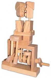 Childrens Toyshop  Toys : Wooden Self Assembly Kissing Couple Automata Kit