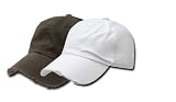 Decky 2in1 Combo 2pk Chocolate and White Camouflage Vintage Washed Adjustable Mesh Trucker Baseball Cap Hat