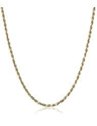 Jewelry: 18k Yellow Gold Italian 1.2mm Diamond-Cut Rope Chain Necklace, 18" - IMD Trading Company, Inc.