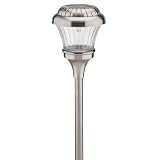 Malibu One-Light Outdoor Solar-Powered Walk Lights, Pewter Metal, 2-Pack #LZ1101P2