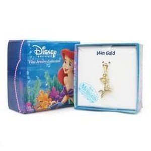 Childrens Toyshop  Jewelry : 14K Gold Walt Disney Childrens Little Mermaid Pearl Charm