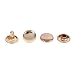 100Pcs Bulk Double Cap Rivets 8x10mm for Leather, DIY Craft, Bag, Shoes Repairs, Pet Collar (Color : Gold)