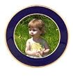 Custom Photo Porcelain: Plate 7 1/2" White w/Cobalt Blue Border & Gold Trim Created From Your Favorite Photo