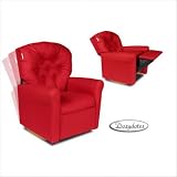 Classic Rocket Red Fabric Rocker Kids' Recliner