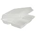 Dart 95HT3 9.5 Inch Length by 9.3 Inch Width by 3 Inch Height White Color Large Three Compartment Foam Hinged Lid Carryout Container 100-Pack (Case of 2)