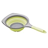 Kitchen Craft Colourworks Collapsible Strainer, Green, 19cm