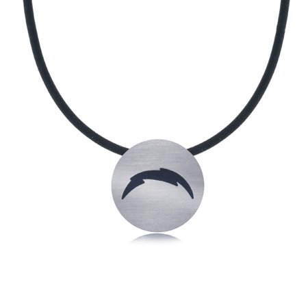 San Diego Chargers Slide Pendant Titanium Round W/ Cord