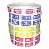 SPR99220 - Roll Tickets, Double W/Coupon, 2000 Tickets Per Roll, Red