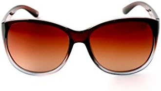 SAFARI Eyewear Women's Alex Shade 57 16-137 Brown and Clear Blue Sepia Gradient