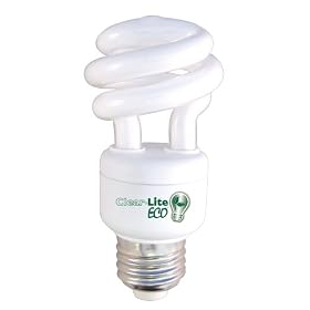 Clear-Lite 106532 ECO 9-Watt (40-Watt Equivalent) Natural Soft CFL Bulb, 1 Pack, White
