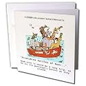 Londons Times Religion Heaven Hell Cartoons - 99 Bottles Of Beer On The Ark - Greeting Cards-6 Greeting Cards with envelopes