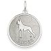 boxer19 - 14kt White Gold Polished Engraveable Boxer Disc Ch