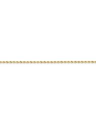 14k Yellow Gold 9in 2mm Handmade Regular Rope Anklet Chain. Metal Wt- 2.75g