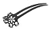 L. Erickson Elegant Hair Pic with Silver Beads - Black/Silver