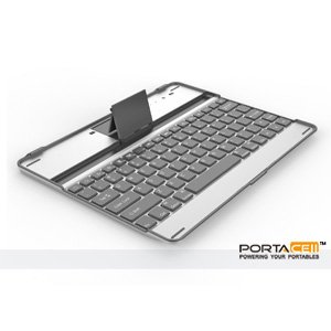 Portacell��������iPad3����Bluetooth �����ܡ�����¢����ߥ������ڥ֥�å��ۡ�For The New iPad (iPad 3) Aluminum Bluetooth Wireless Keyboard Case Cover Stand�����ܸ��������դ���[AP-A11B]