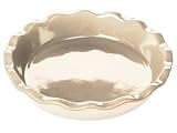 Frankoma Color Works Whipped Cream Fluted Pie Dish 10-in.