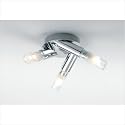 3 Light Flush Chrome Bathroom Light G9 Halogen 40W Bulb 1303-3CH