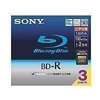 SONY 録画用追記型 ブルーレイディスク BD R 130分(2倍速対応)3枚パック 3BNR130A
