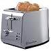 Russell Hobbs 13790 Urban 2 Slice Compact Toaster in brushed satin with wide slots and frozen, cancel and reheat functions