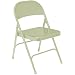 National Public Seating 50 Series All Steel Standard Folding Chair with Double Brace, 480 lbs Capacity, Beige (Carton of 4)