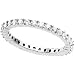 14K White Gold Prong Set Diamond Bridal Eternity Band Ring - 1.00 carat