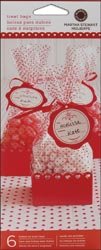 Martha Stewart Mini Cello Bags & Trays 6/Pkg-Valentine; 3 Items/Order