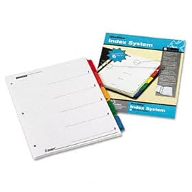 Traditional OneStep Index System, 5-Tab, 1-5, Letter, Assorted, 6 Sets