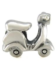 Retro Scooter 925 Sterling Silver Authentic Ohm Charm Bead fits European Charm Bracelet
