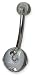 Clear Stone Atom Navel Barbell