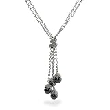 Black Tahitian South Sea Four Pearl Dangle Necklace