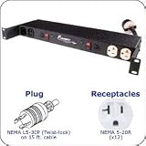 GEIST BRD120-1536TL Power Strip 30a RM L5-30 Plug to ... thumbnail