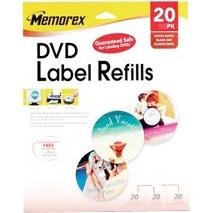 Memorex DVD Labels 20 Pack 32020715