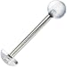 Clear Half Ball Barbell Tongue Ring