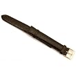 Leather Watch Band Black Crocodile Grain 18mm XL Part