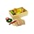 Wooden Lunch Box (10 pieces) with napkin, tray and knife