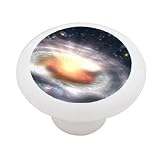 Black Hole Decorative High Gloss White Ceramic Drawer Knob
