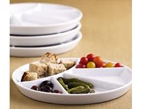 BIA Cordon Bleu White Porcelain Fondue Plates Set of 4