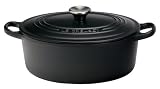 Le Creuset Enameled Cast-Iron 5-Quart Oval French Oven, Black Onyx