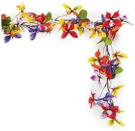 6' Artificial Butterfly Chain Garland - Multi-colored - Home Wedding Garden Decoration - (Set of TWO)
