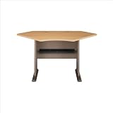 Bush Furniture 42" Series A Corner Wood Writing Desk in Light Oak