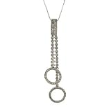 14K WG Diamond Circle Pendant w/ Chain