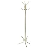 Coat Rack, Free Standing, 3 Hooks, 69 High, Chrome, Sold as 1 each