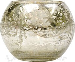 Silver Mercury Glass Votive (globe design)