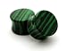 Malachite Stone Plugs - 00g - 10mm - Sold As a Pair