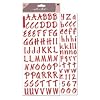 Ek Success Glitter Classic Alphabet and Number Stickers 2 Sheets/Package, Red