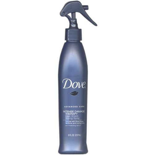 Dove Advanced Care Intense Damage Therapy Heat Shield Styling Spray , 8 Oz (Pack of 3)